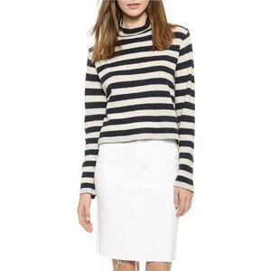 MOTHER white denim skirt